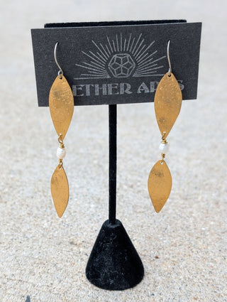Teardrop with Pearl Earrings